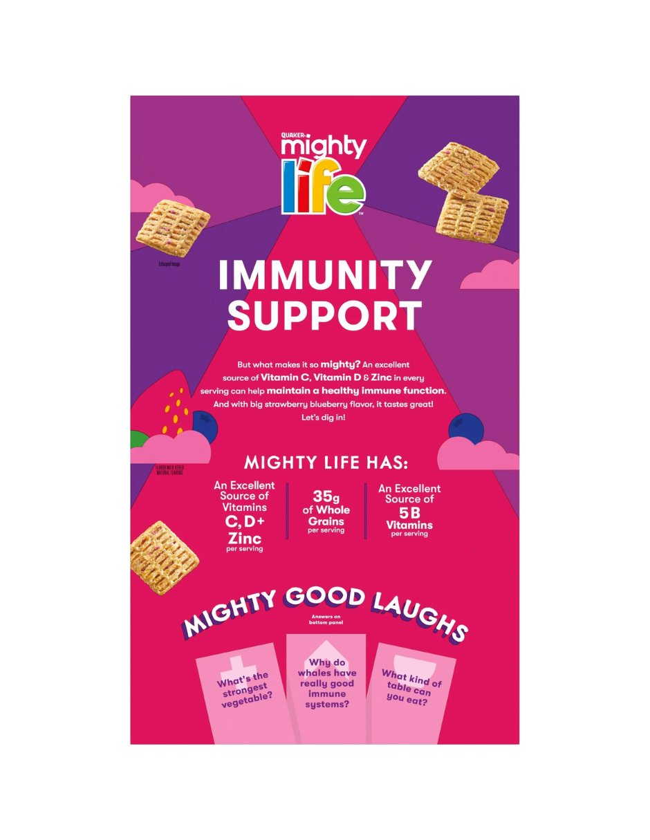 Cereales Quaker Mighty Life con frutos rojos, 635 gr