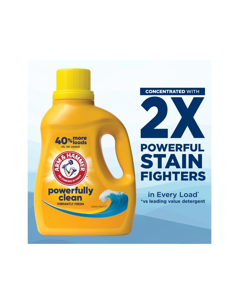 Arm & Hammer Clean Burst, 105 cargas de detergente líquido para ropa
