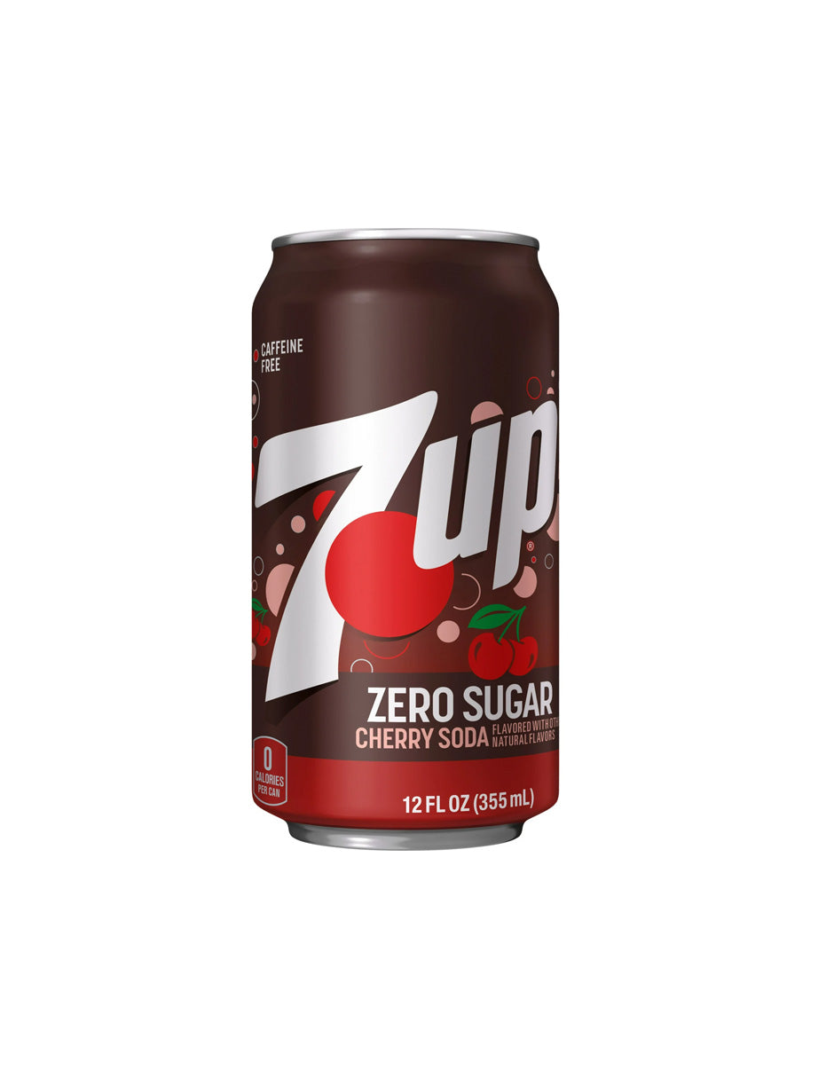 Refresco 7 up Cherry sin azúcar 12 pack