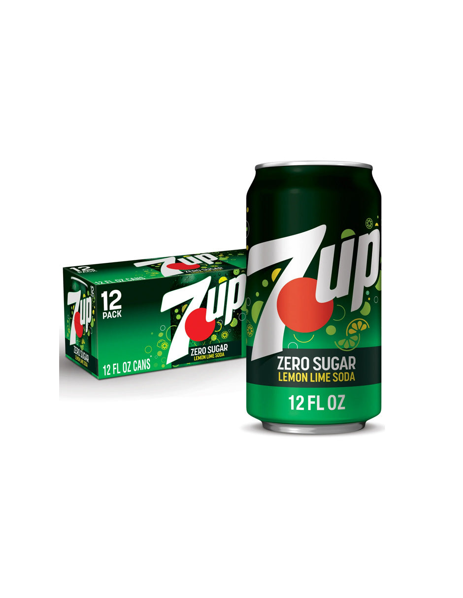 Refresco 7 UP sin azúzar Lemon Lime 12 pack