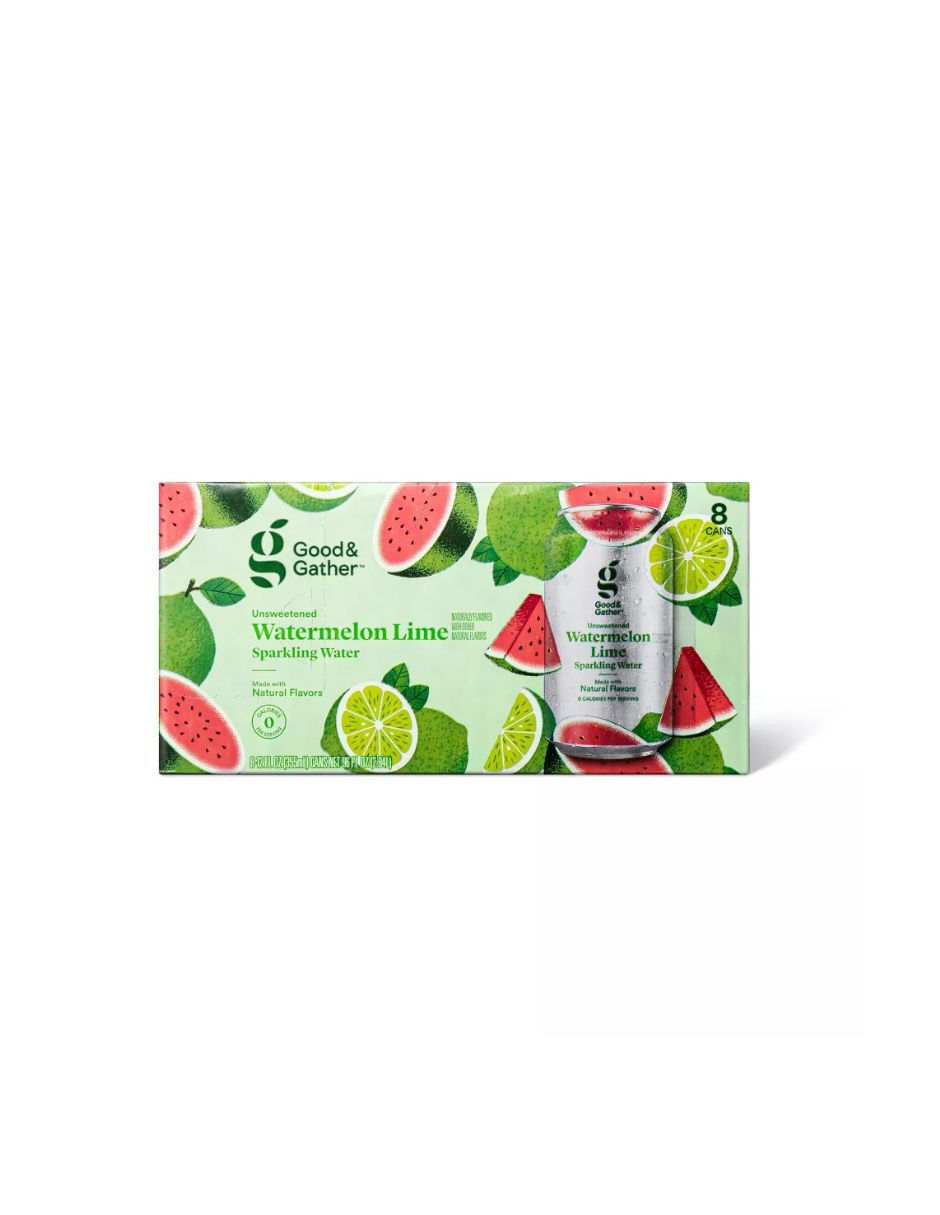 Good & Gather agua mineral 8 pack (Variedad de sabores)