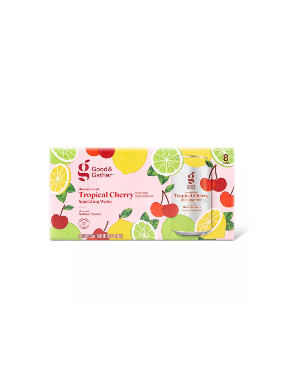 Good & Gather agua mineral 8 pack (Variedad de sabores)