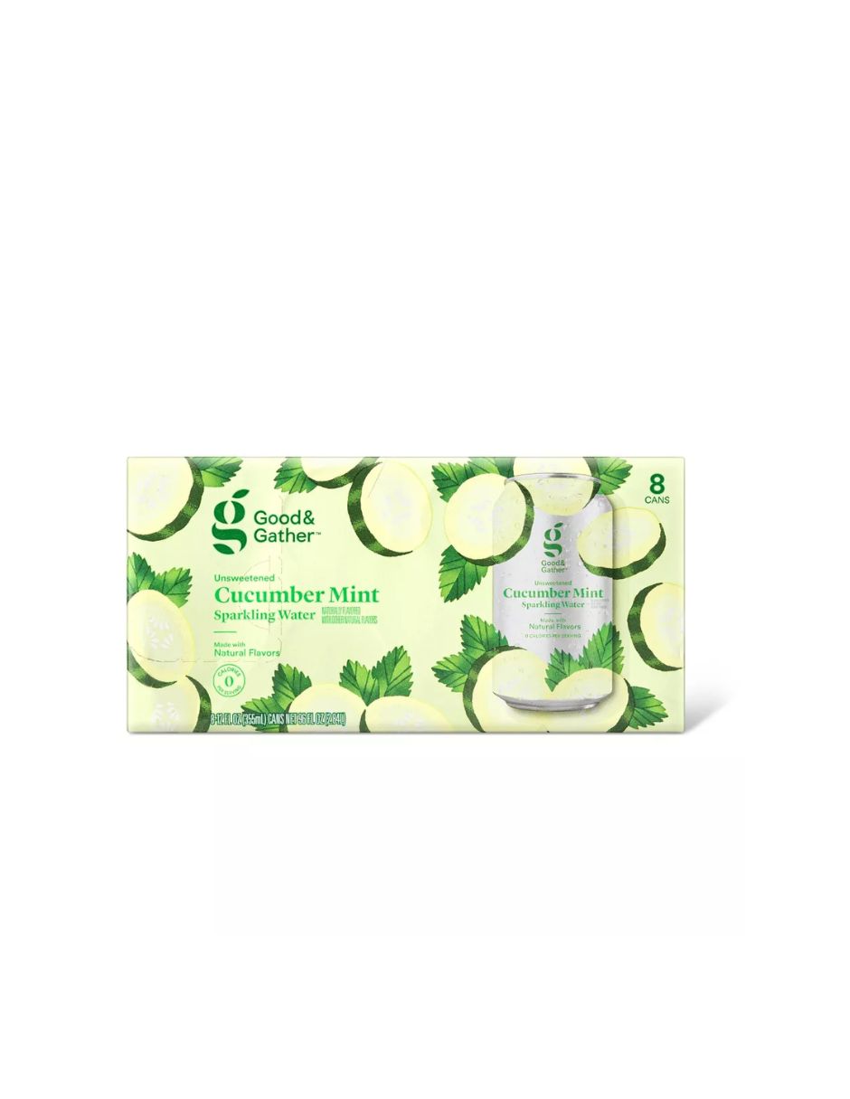 Good & Gather agua mineral 8 pack (Variedad de sabores)