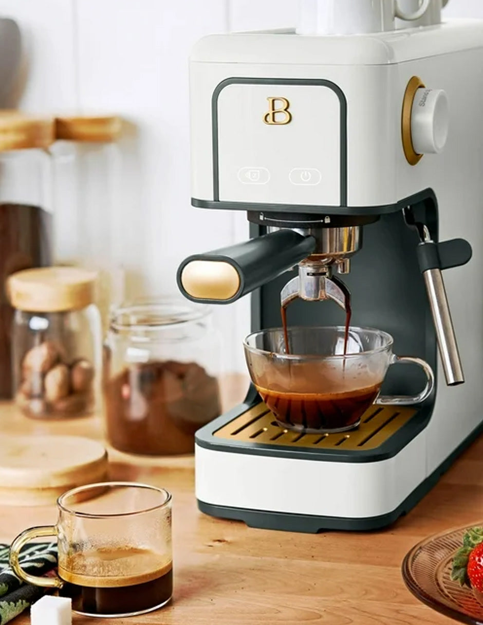 Cafetera Espresso Beautiful Slim color Blanco Drew Barrymore