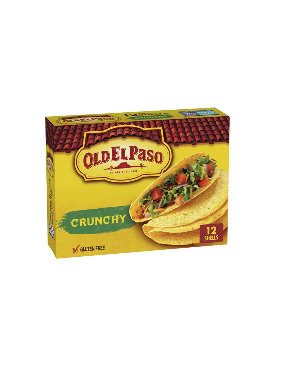 Old El Paso Crunchy Taco Shells, sin gluten, 12 Piezas