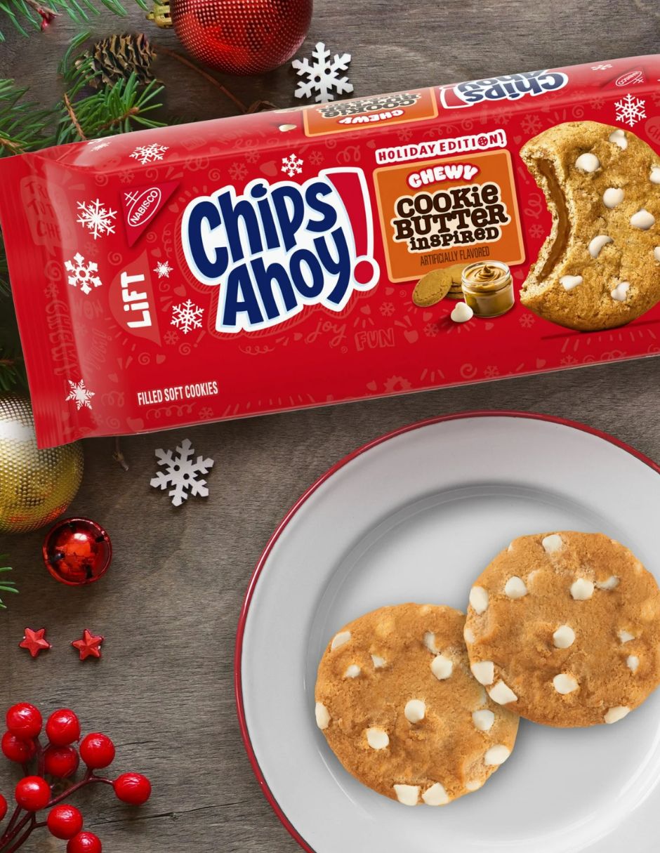 CHIPS AHOY! Galletas suaves Sabor Mantequilla Navideñas Edición Limitada 281 gr