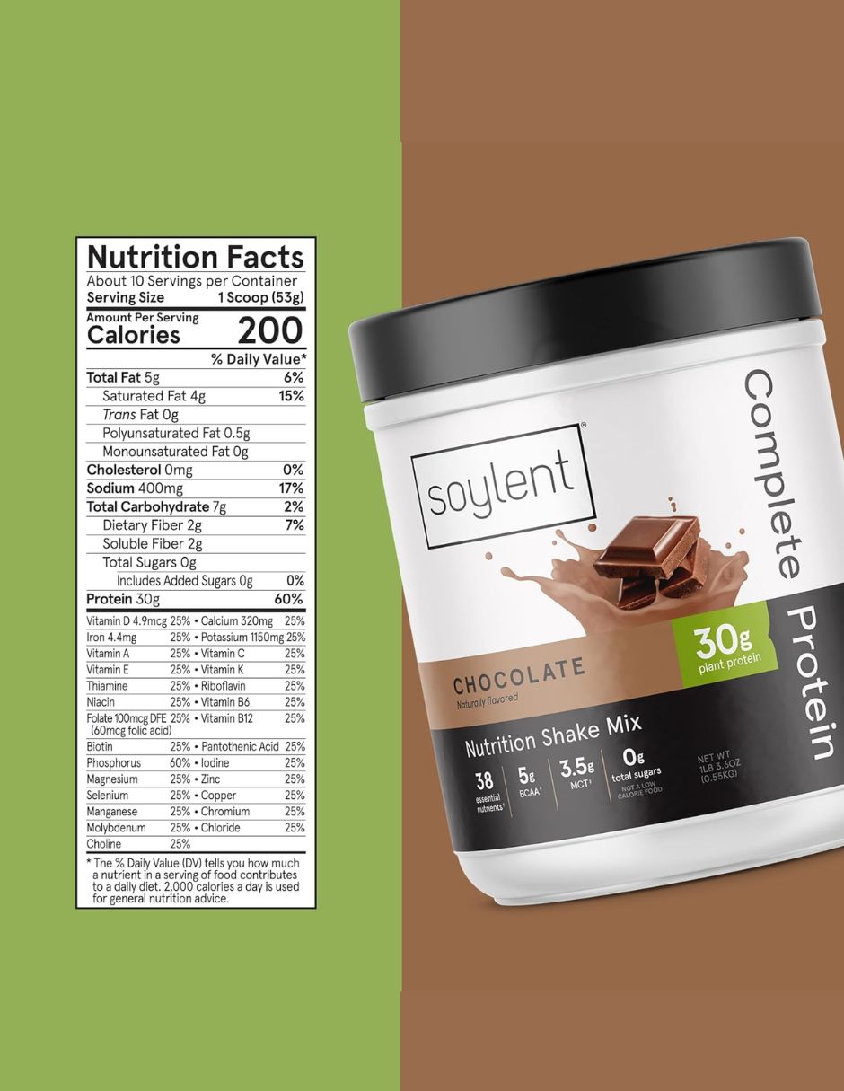 Proteína Vegana en Polvo Soylent Chocolate 0.55kg