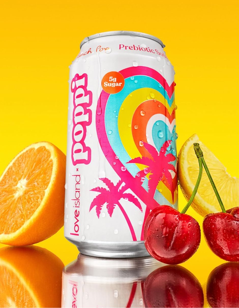 Soda Prebiótica Poppi Punch Pop 12 latas de 355 ml