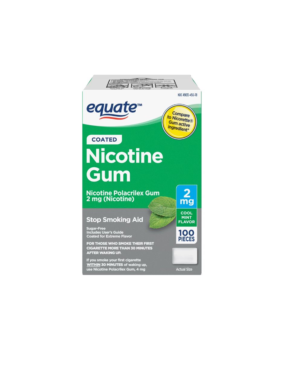 Chicle Nicotina Equate Menta 2 mg 100 chicles