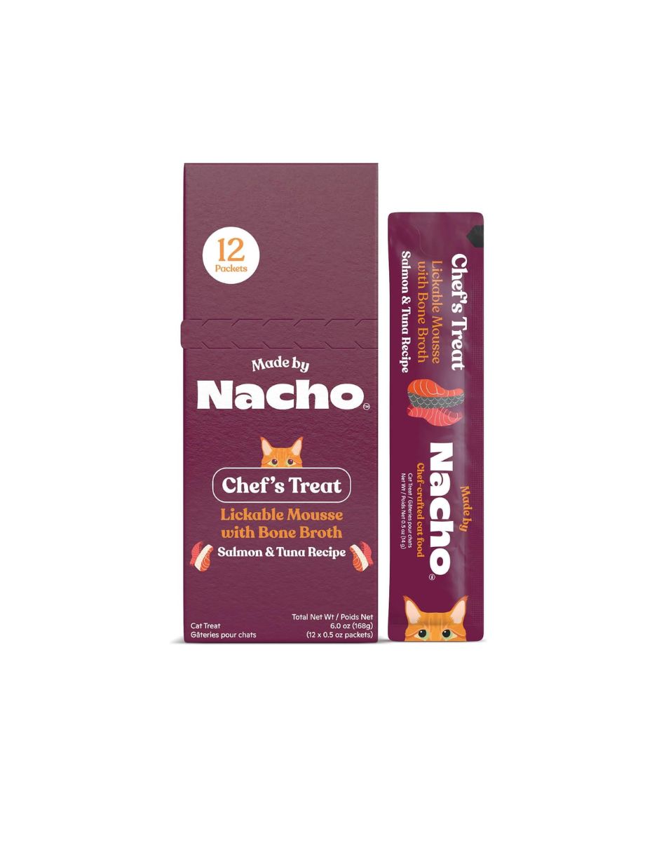 Premios Líquidos Made by Nacho para Gato sabor salmón 12 Tubos