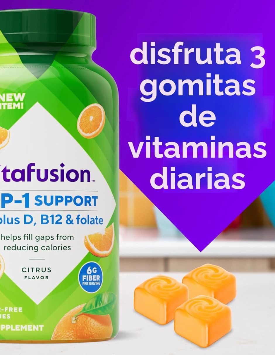 Gomitas Vitafusion Fibra Vitaminas D3 B12 90 Unidades