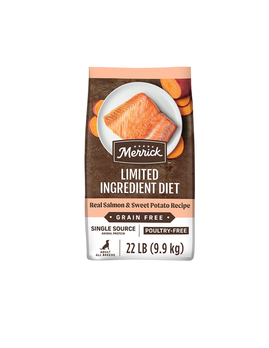 Alimento Merrick Salmón Batata sin cereales para perros 9.9 kg