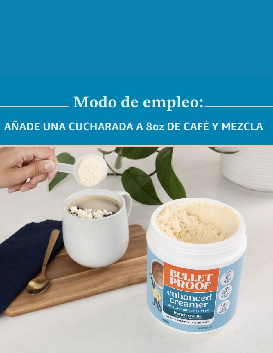 Bulletproof Crema para Café Vainilla Francesa 420 g