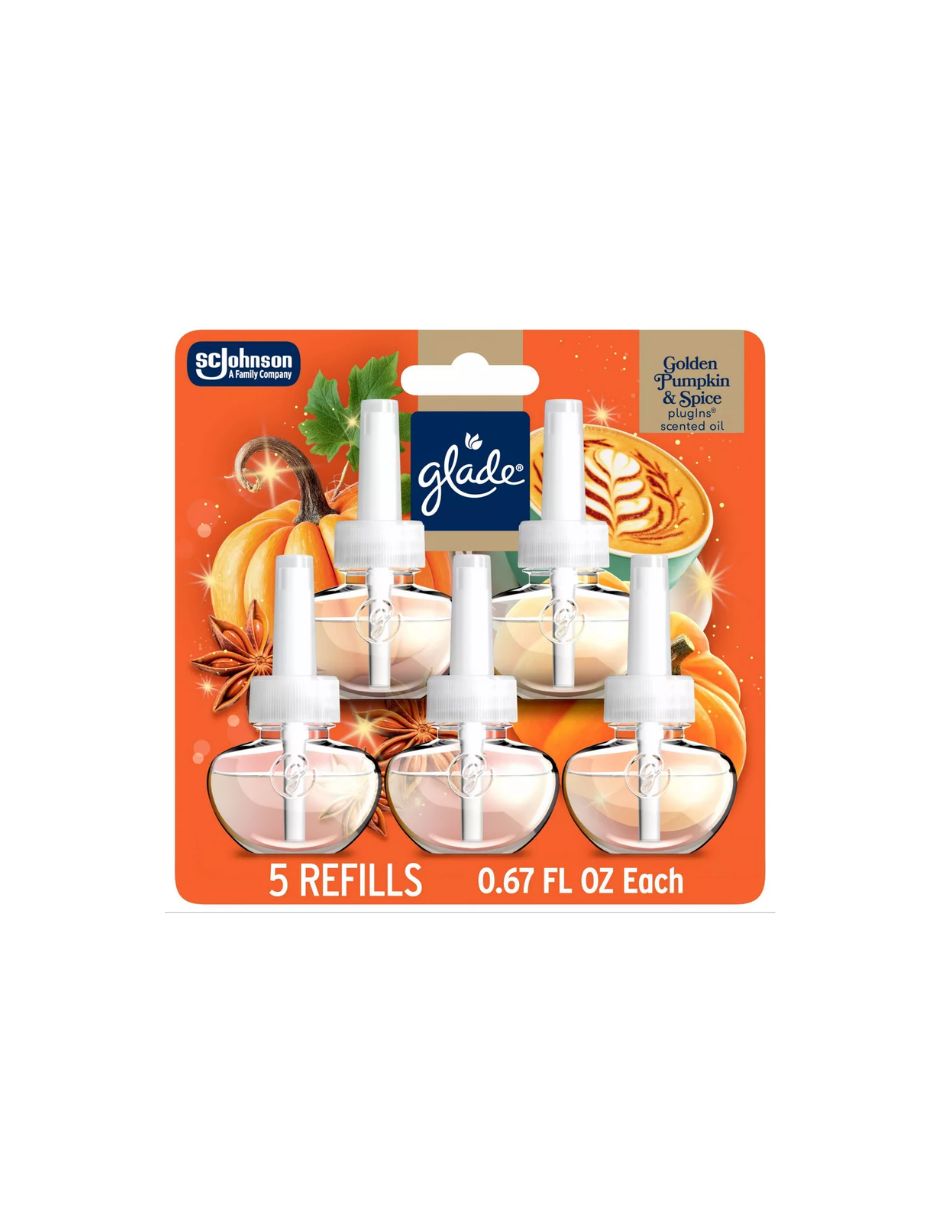 Repuestos Glade Calabaza Dorada Especias 100 ml x5