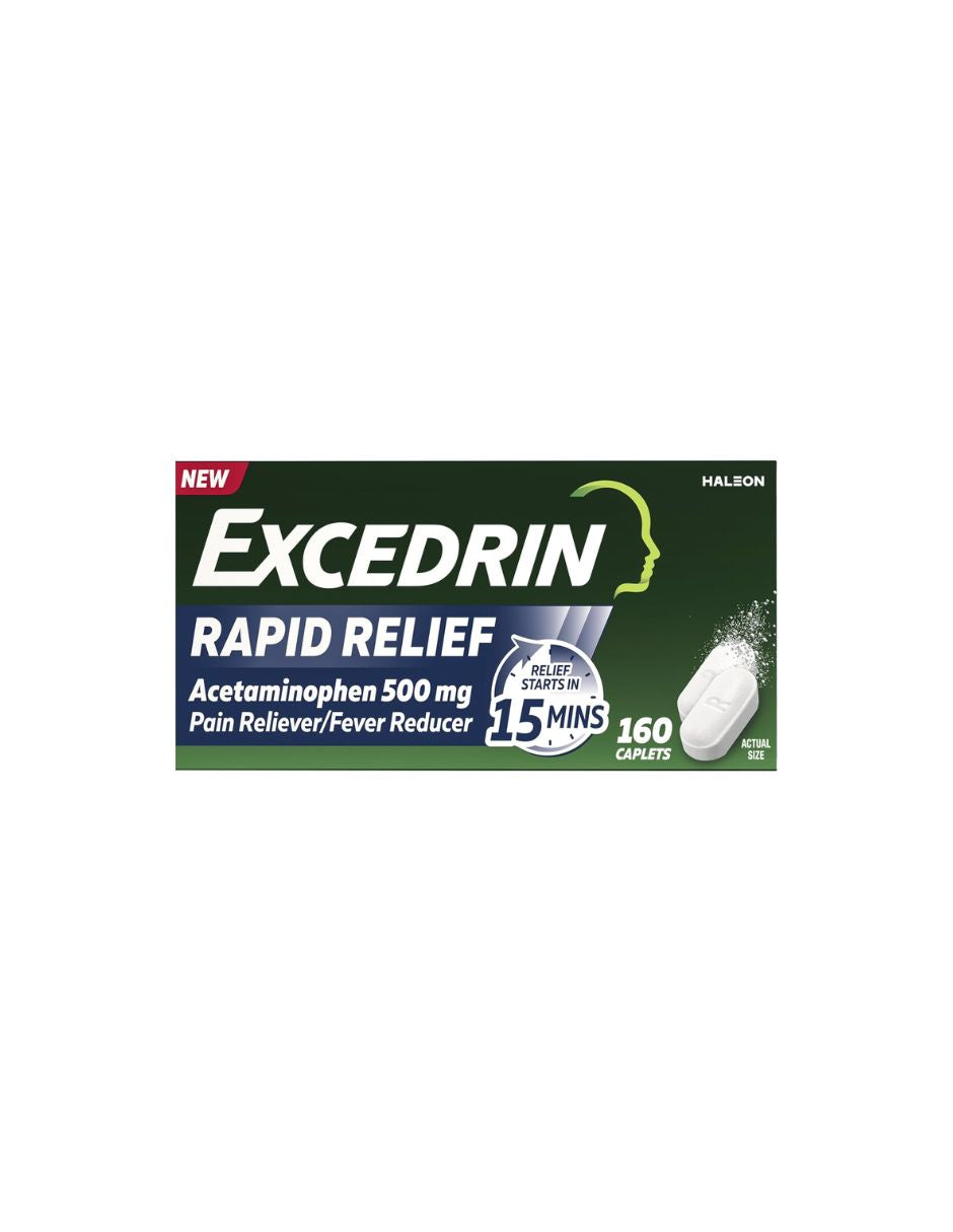Tabletas Excedrin Alivio Rápido 500 mg 160 tabletas