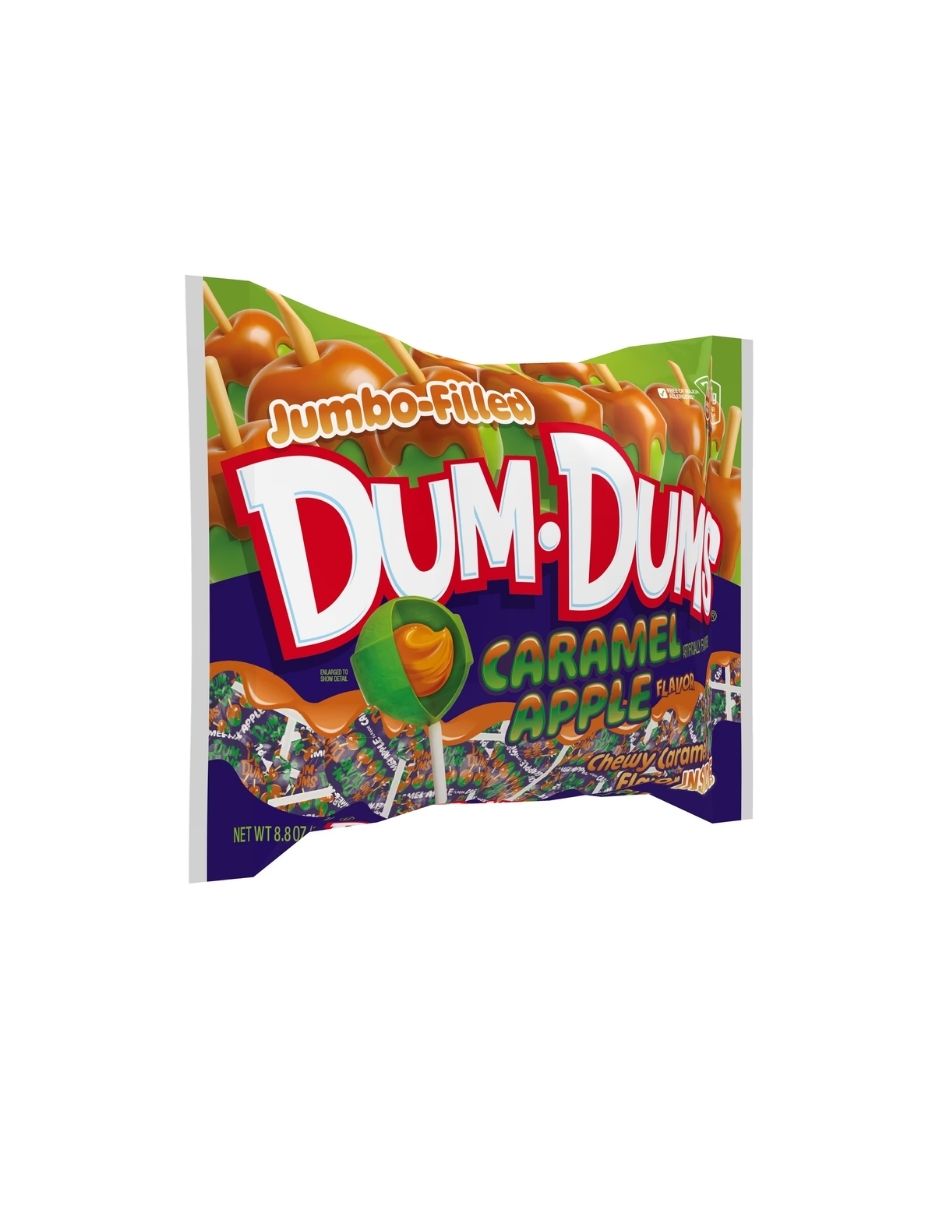 Paletas Dum Dums Manzana con Caramelo Halloween 249 g
