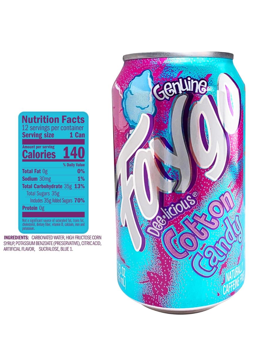 Refresco Faygo Algodón de Azúcar 12 Latas 355 ml