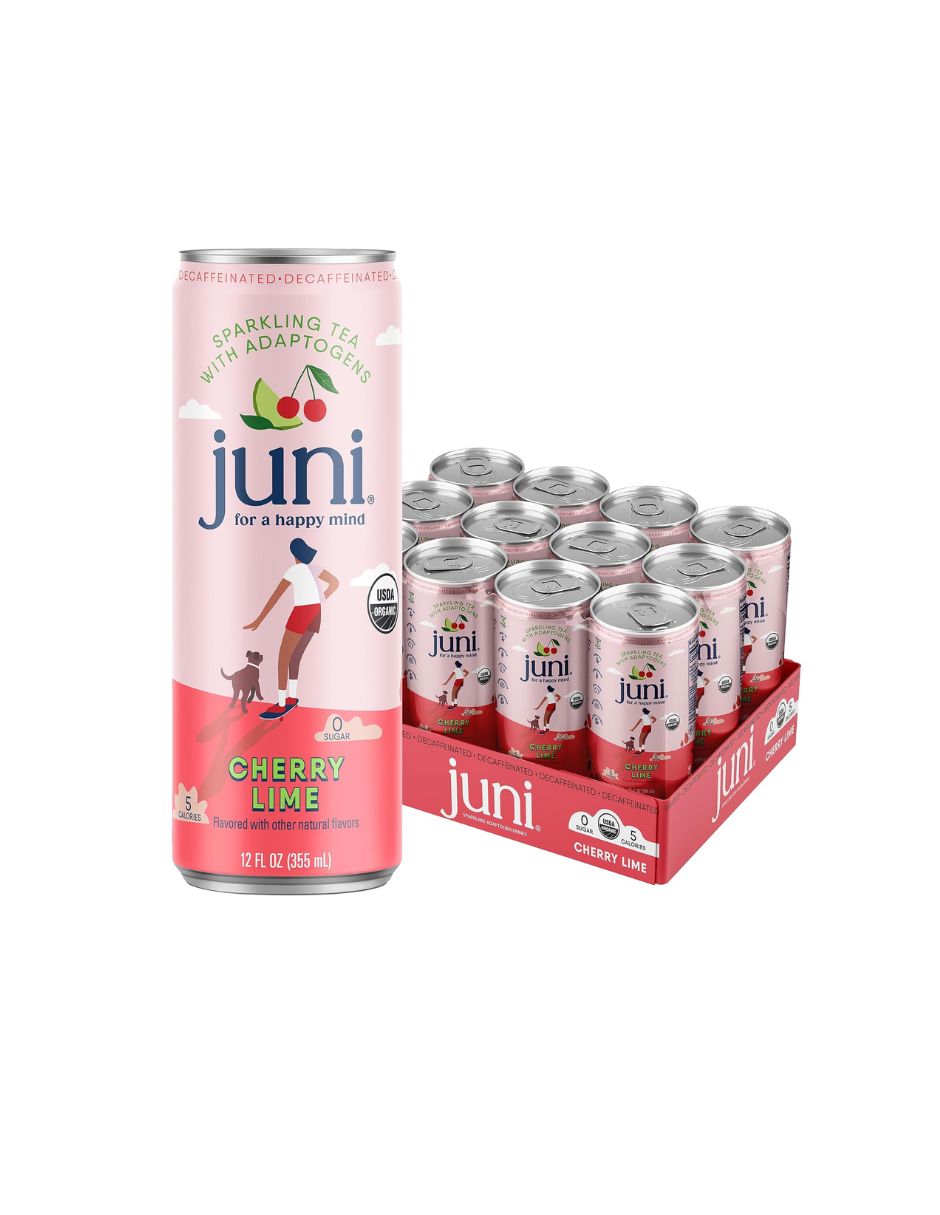 Bebida Juni Cereza y Lima con Adaptógenos 12 latas