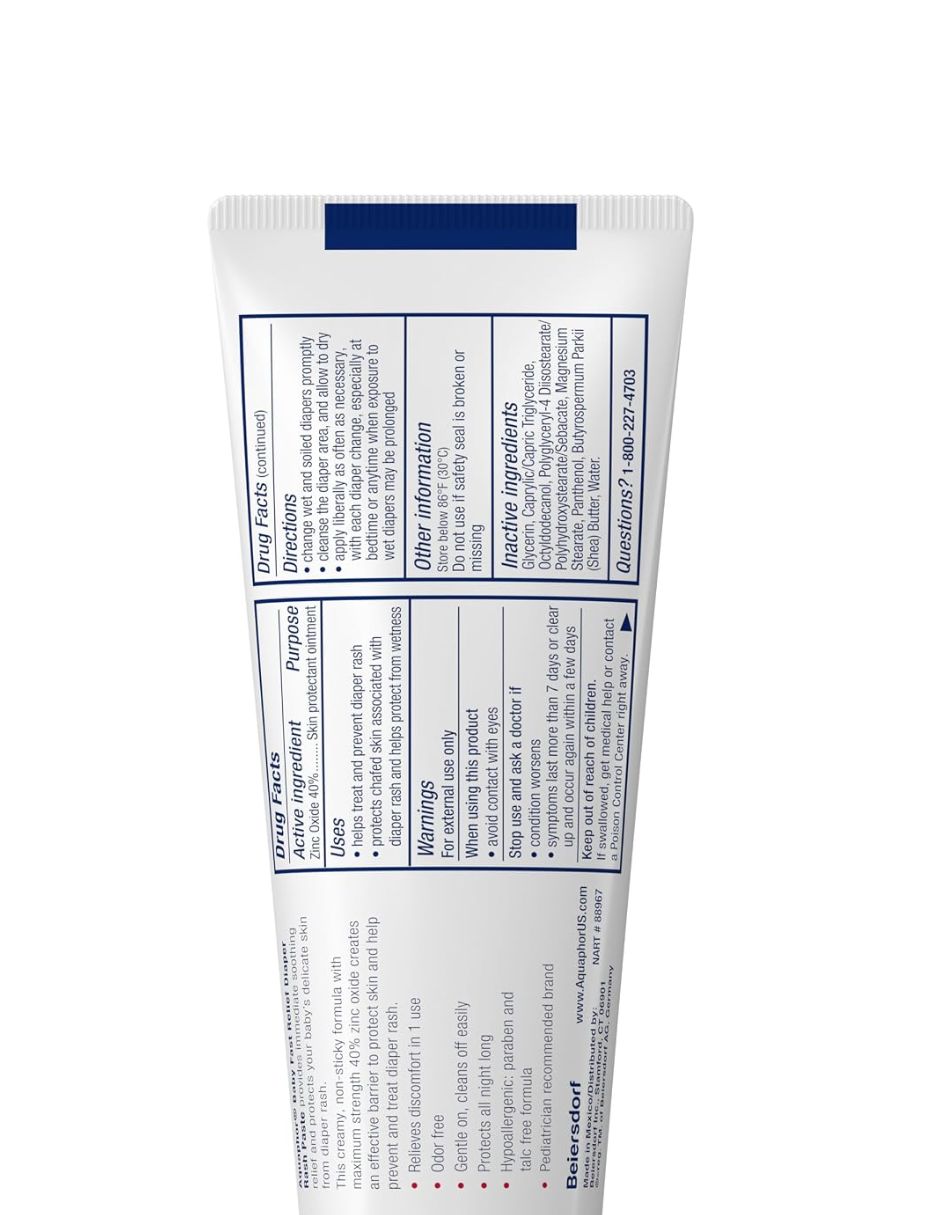 Crema Aquaphor Baby para Rozaduras con Zinc 99 g