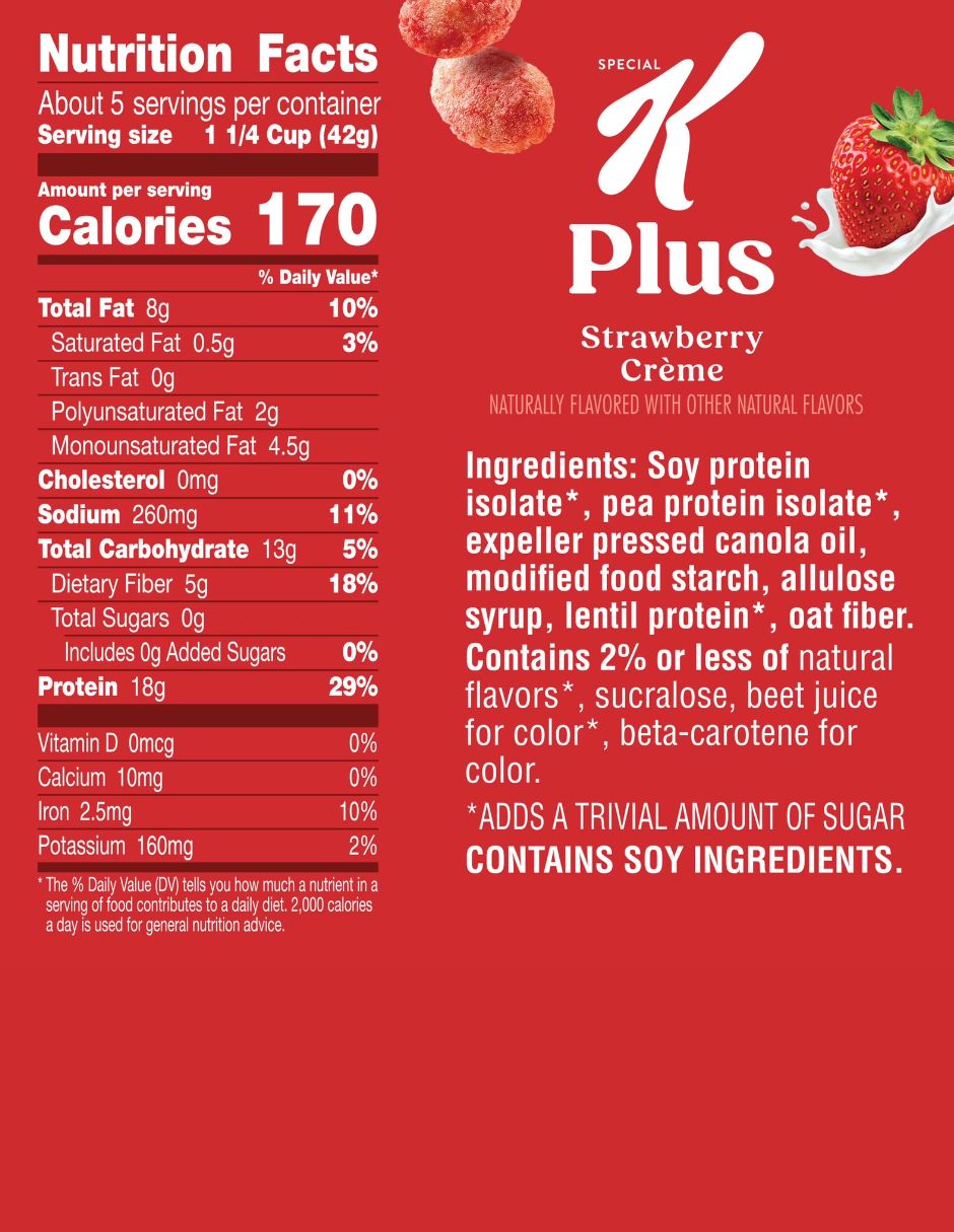 Cereal Special K Plus Fresa y Crema Proteína 229 g