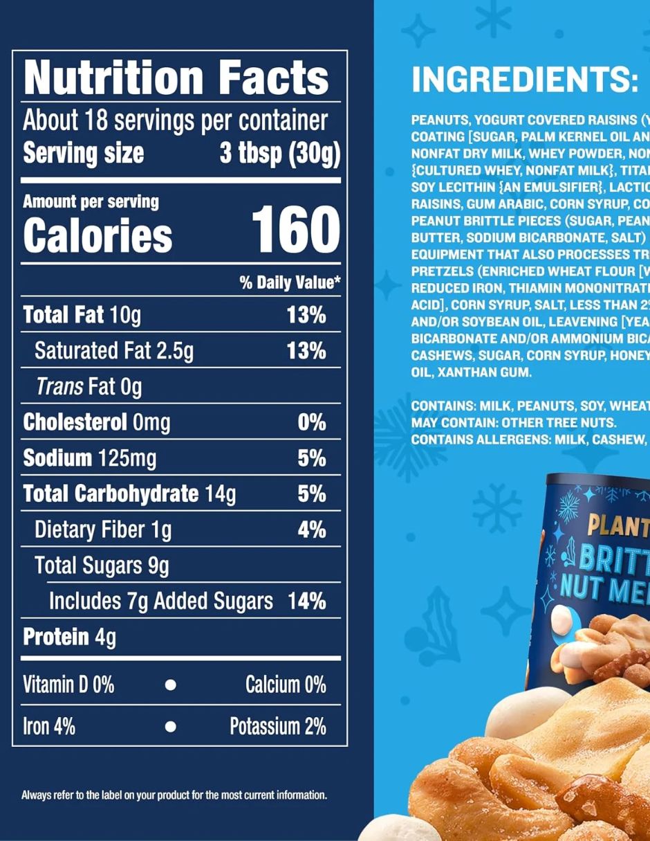 Mezcla Planters Holiday Cacahuates y Pretzels 546 g