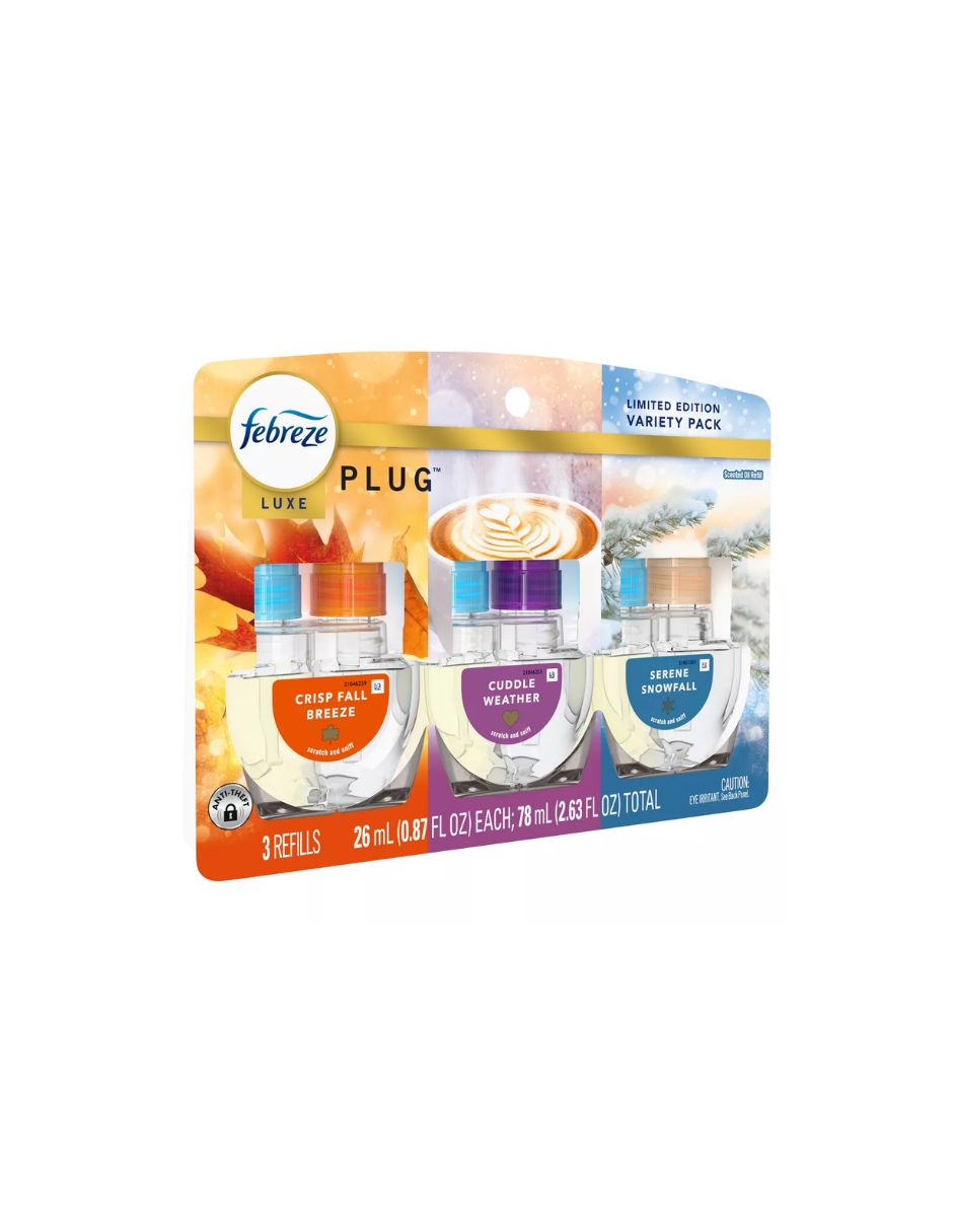Repuestos Febreze Plug Edición Limitada Variedad Fiestas 3 Pzas 78 ml