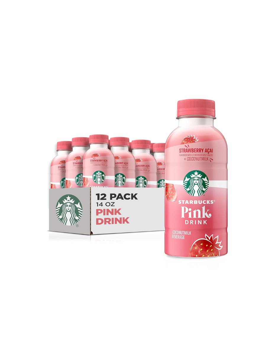 Bebida Pink Drink Fresa Acai Coco 12 pack de 414 ml