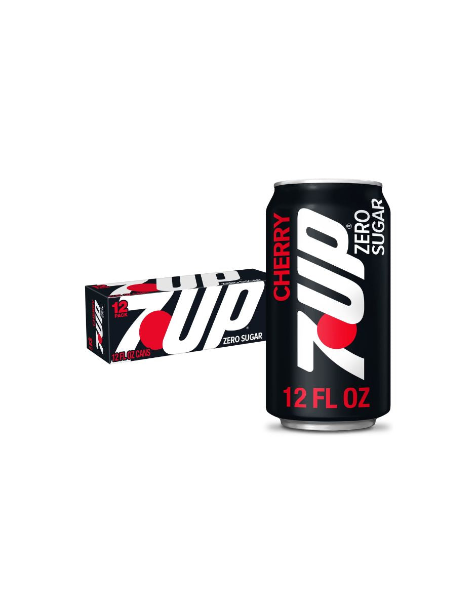 Refresco 7 up Cherry sin azúcar 12 pack