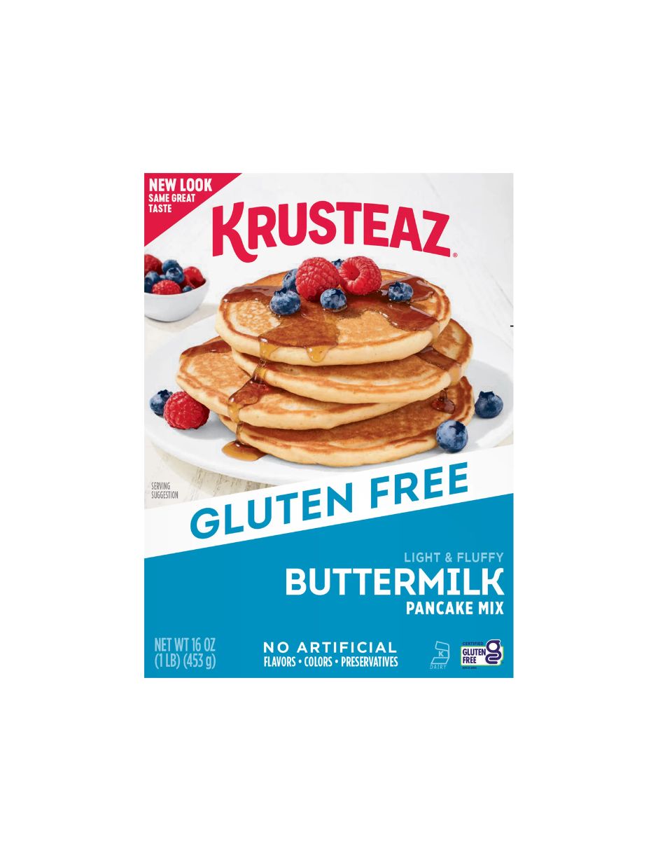 Krusteaz Mezcla completa para pancakes buttermilk sin gluten 453gr