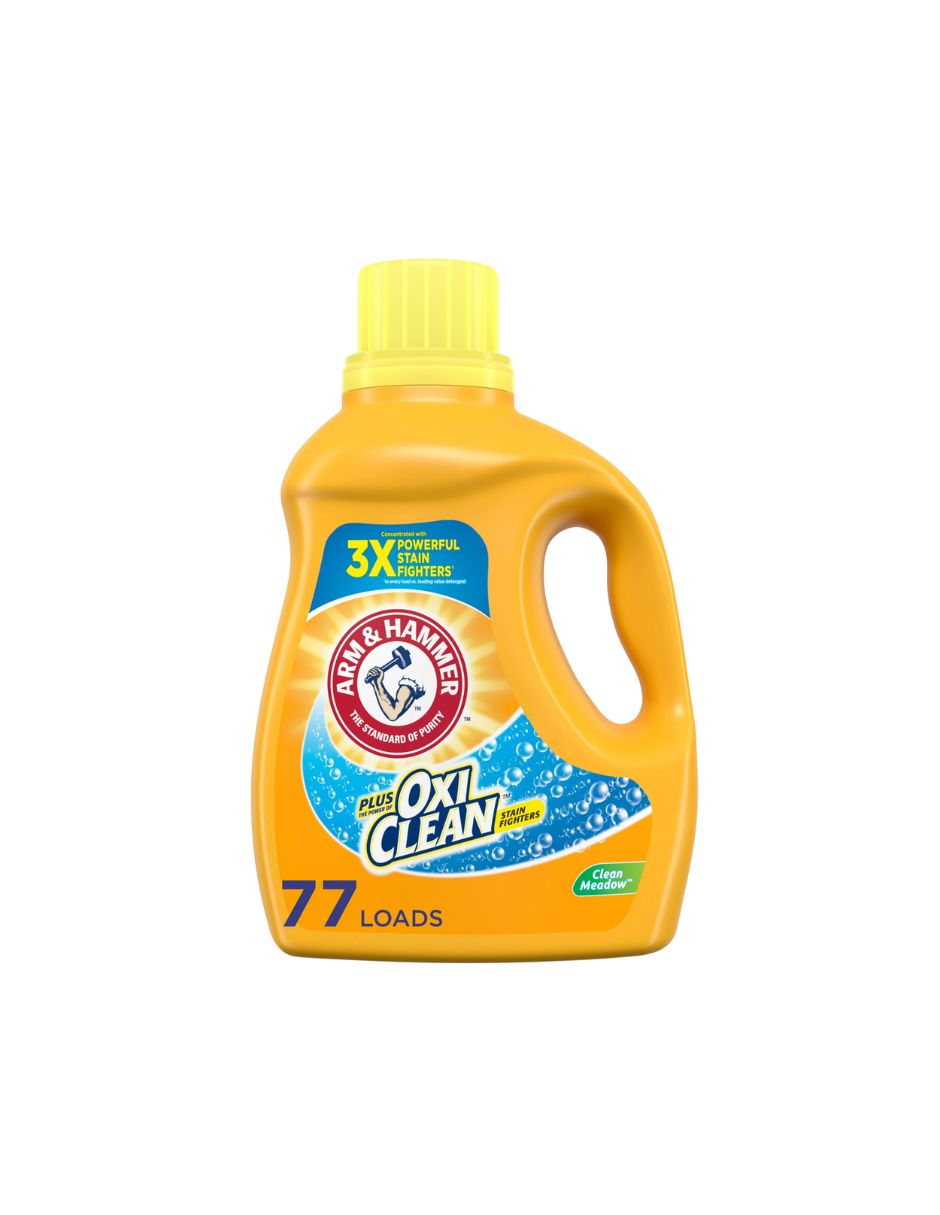 Arm & Hammer Plus OxiClean Clean Meadow, 77 cargas de detergente líquido para ropa