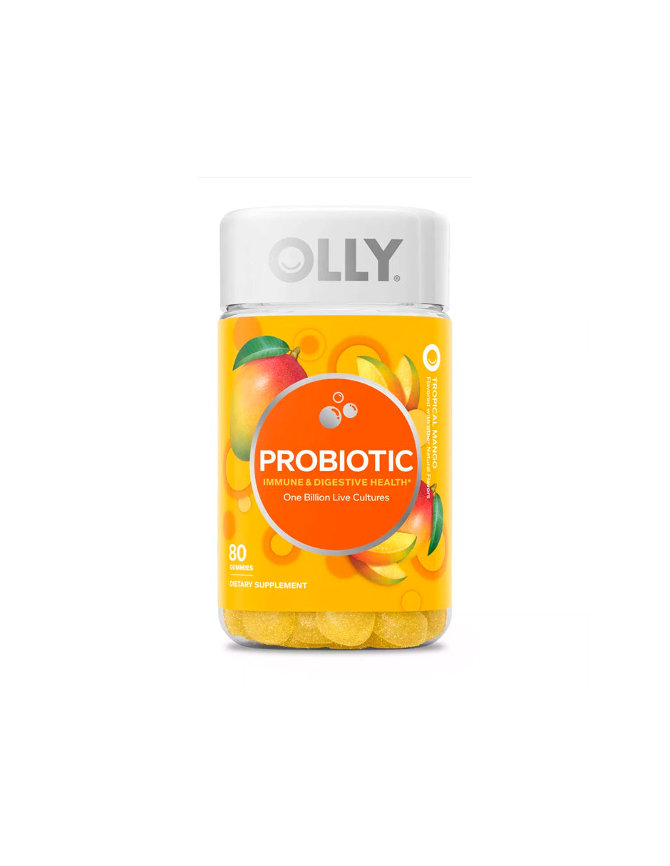 OLLY Probióticos para apoyo inmunológico y digestivo 80 gomitas