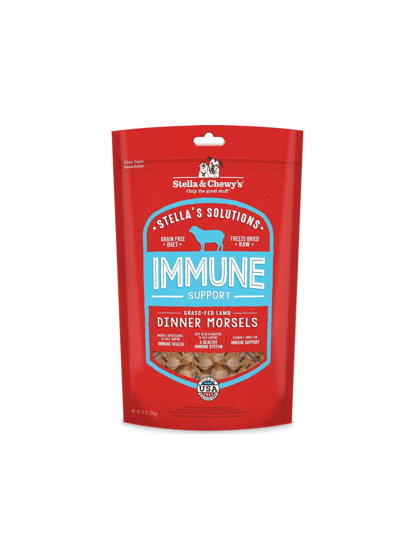Alimento liofilizado para perro con cordero Stella & Chewy’s apoyo inmunológico 368gr