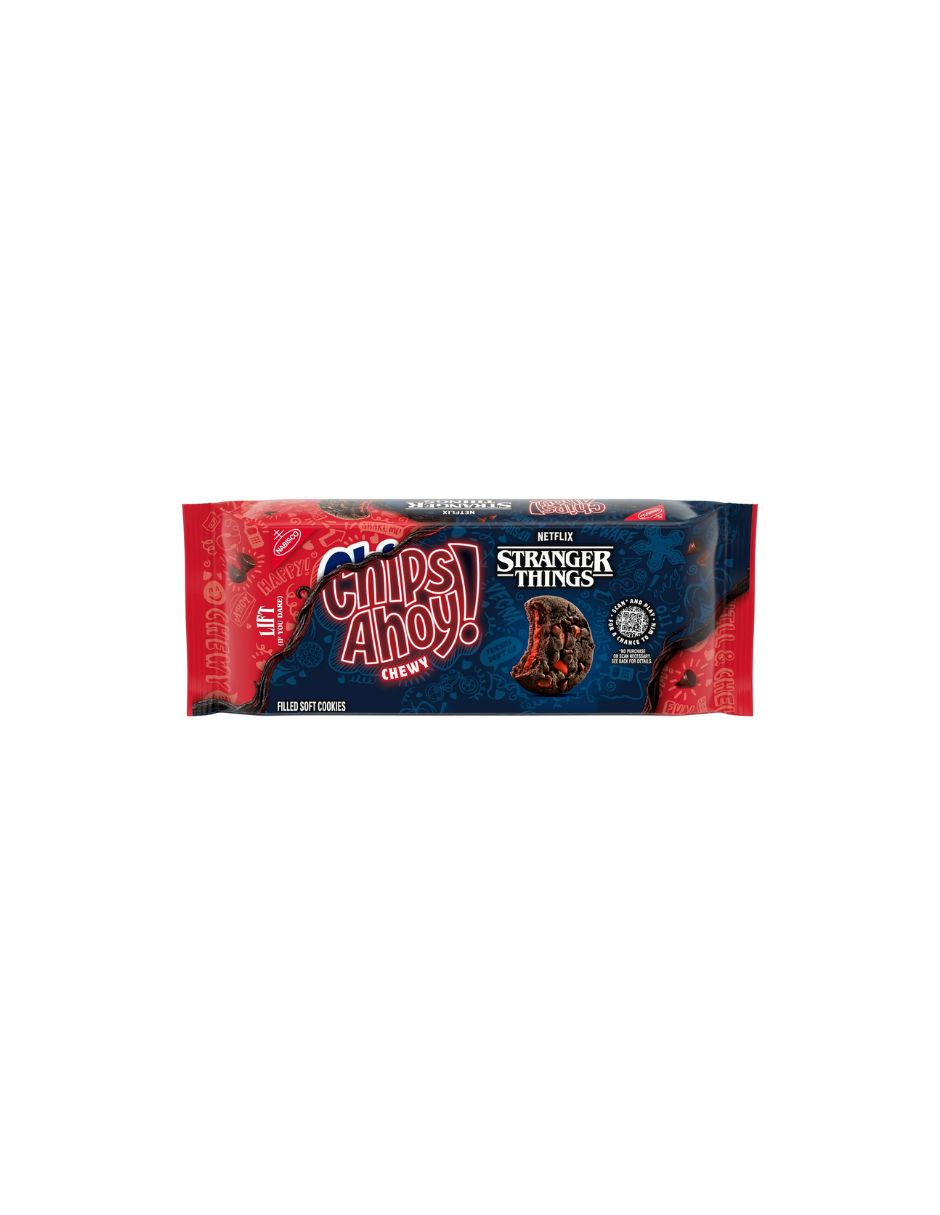 CHIPS AHOY! Stranger Things Edición Limitada con relleno de fresa 281gr