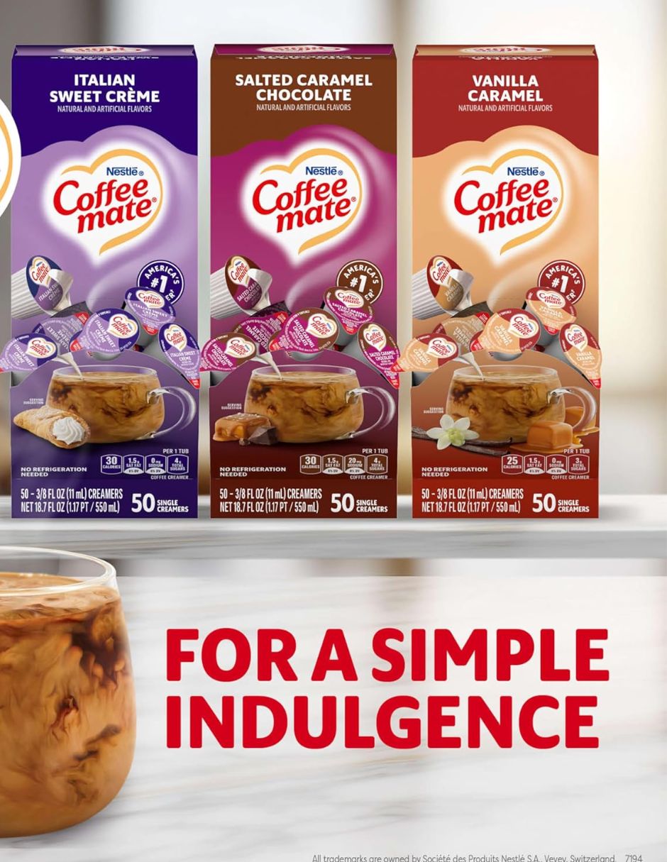 Coffee Mate Cremas Individuales Surtidas 150 pzas