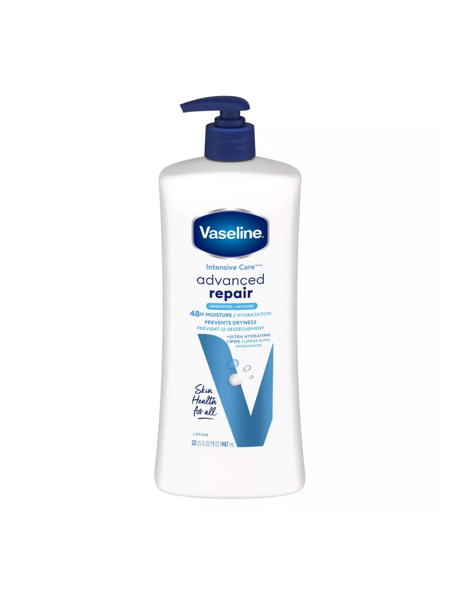 Vaseline reparación avanzada loción corporal humectante sin perfume 947ml
