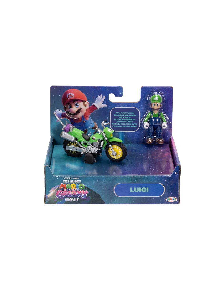 Figura Luigi Super Mario Galaxy con Moto 6.35 cm