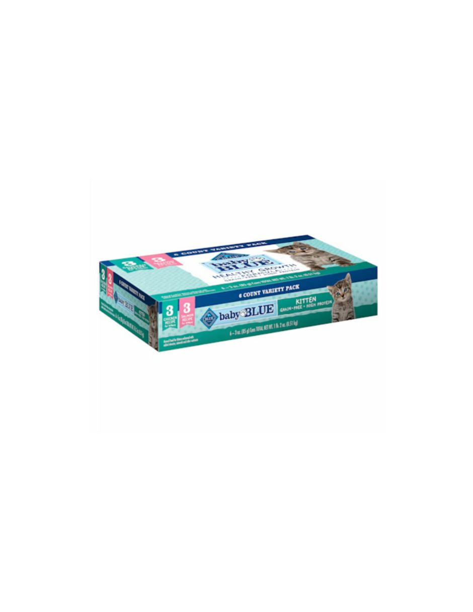 Blue Buffalo Baby Blue alimento húmedo para gatitos en paté para gatitos 6 pack