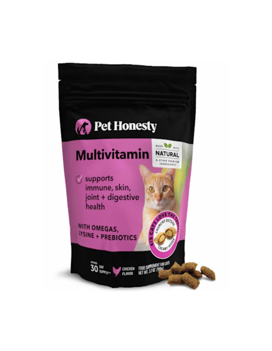 Pet Honesty Suplementos multivitamínicos para gatos, 100gr