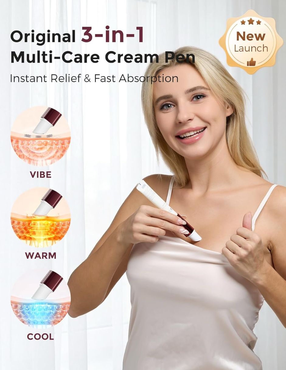 Momcozy ComfortNip Masajeador 3 en 1 Calor Frío Vibración