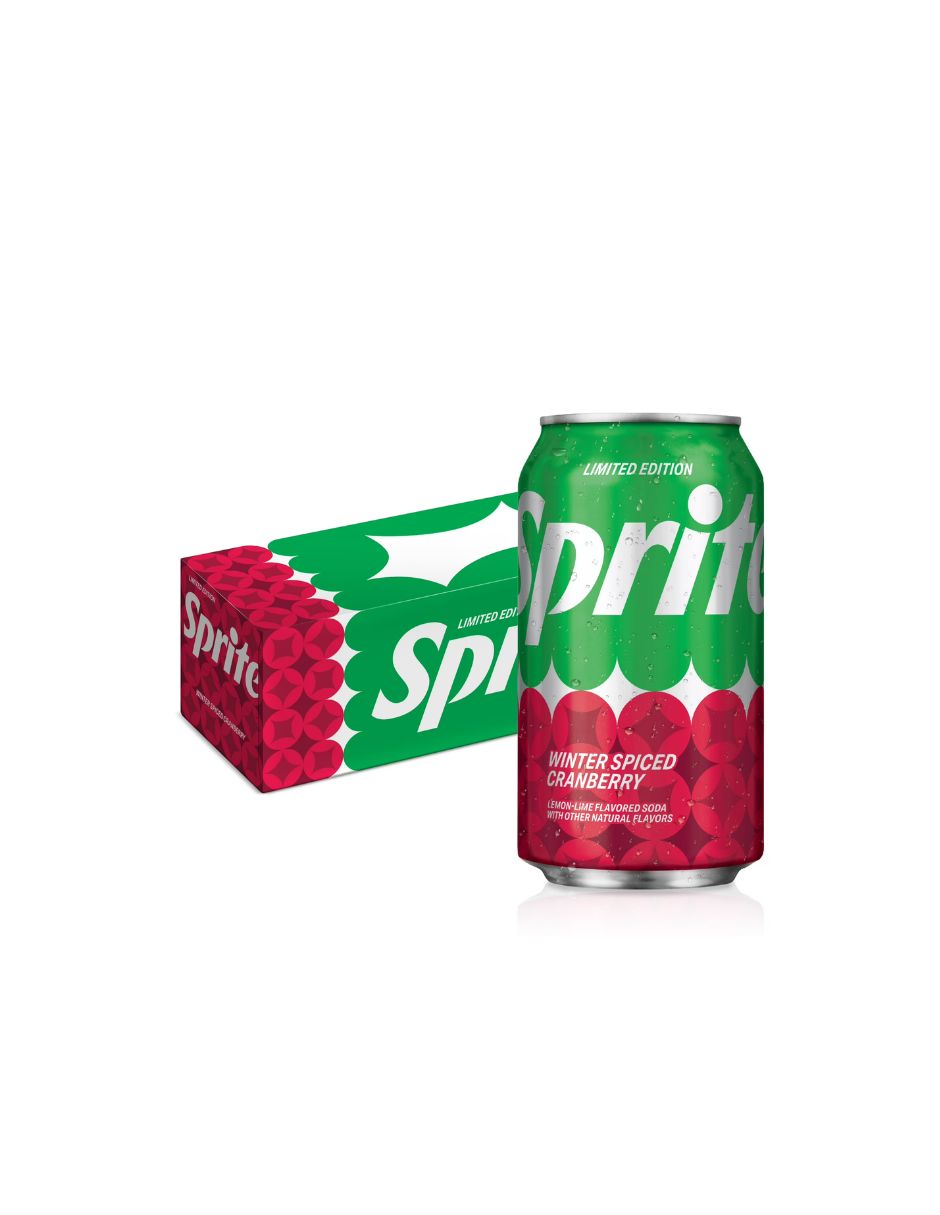 Sprite Winter Refresco de Limón, Lima y Arándano con Especias 12 Latas de 355 ml