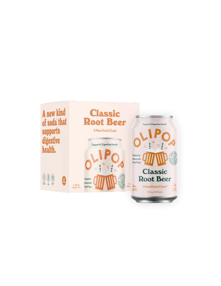 OLIPOP refresco prebiótico sabor Classic Root Beer 4 pack
