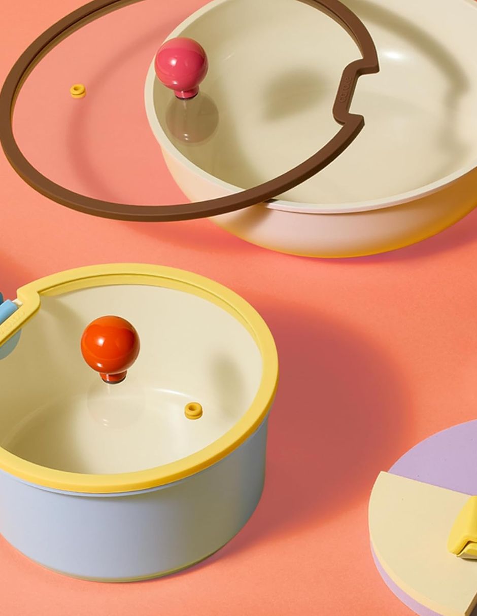 Carote Juego 20 Pzs Utensilios Cerámica Mango Desmontable Multicolor