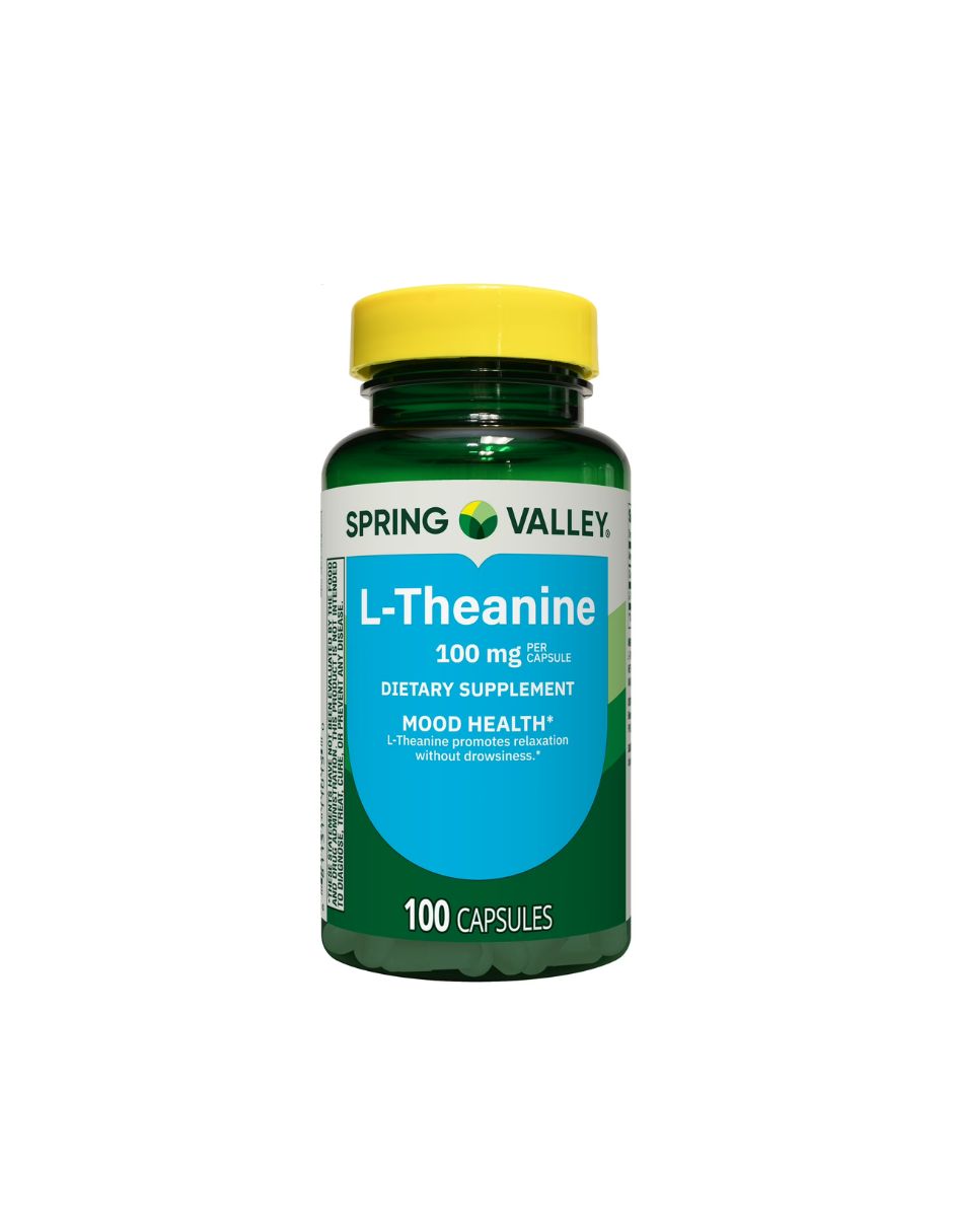 L-Teanina Spring Valley 100 mg 100 Cápsulas Relajación Natural