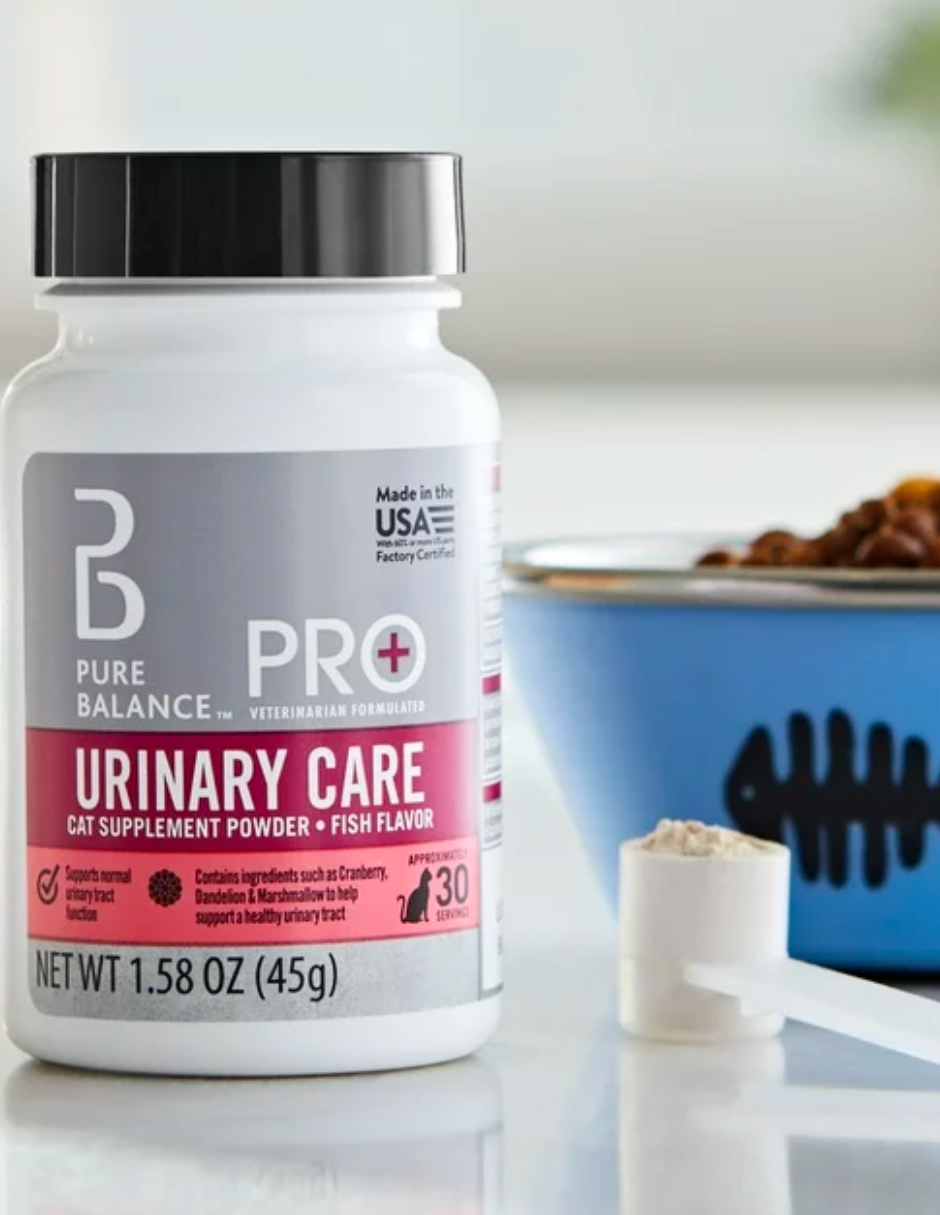 Pure Balance Pro+ Polvo para gatos para el cuidado urinario, 30 porciones