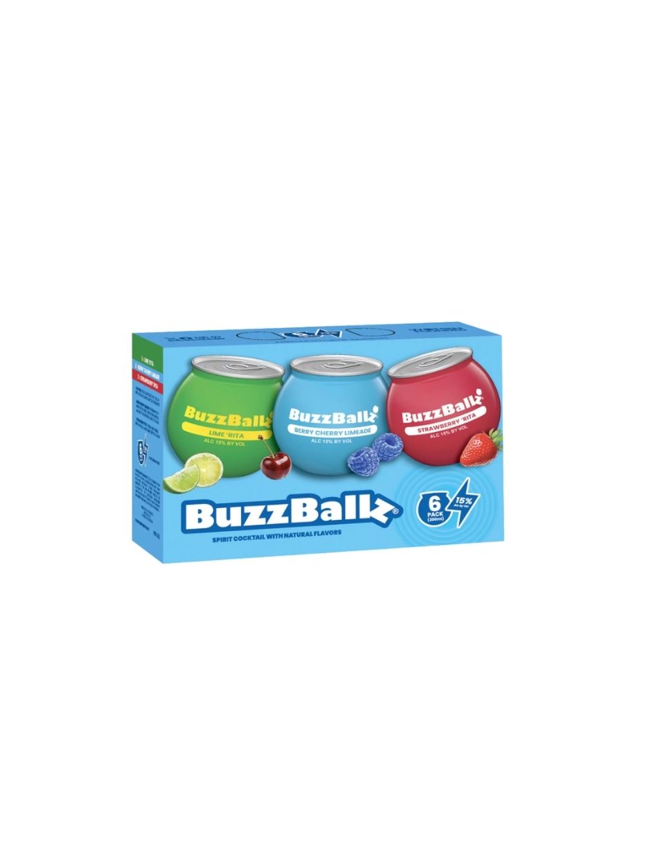 Bebida BuzzBallz Paquete Surtido de 6 Pack, 200ml
