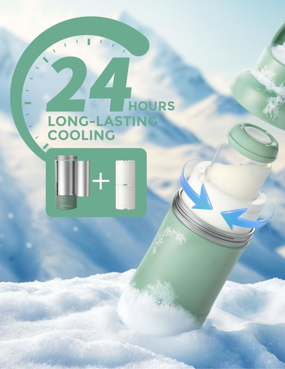 Momcozy Enfriador Portátil de Leche Materna 22 oz Verde