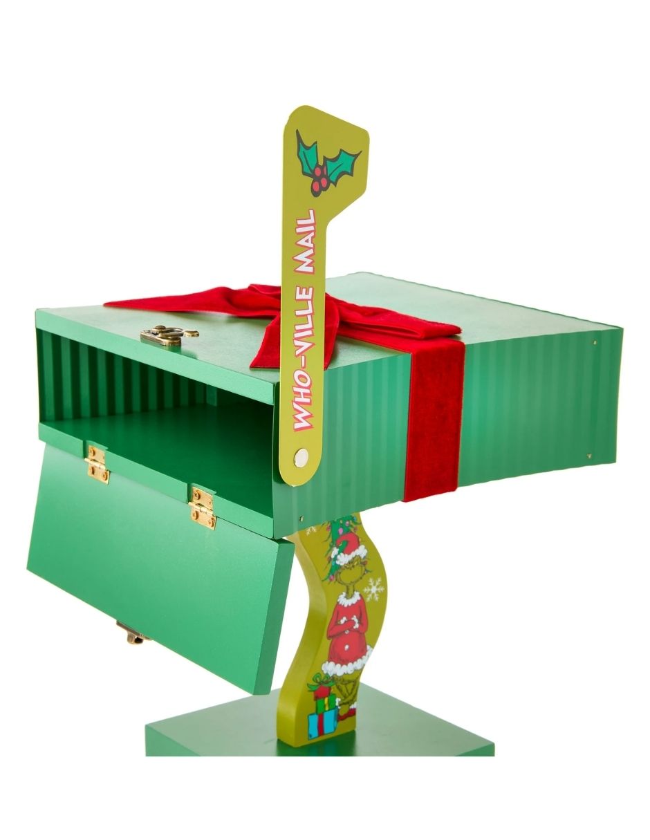 Buzón Decorativo Navideño Grinch Whoville Verde – 9.2" MDF