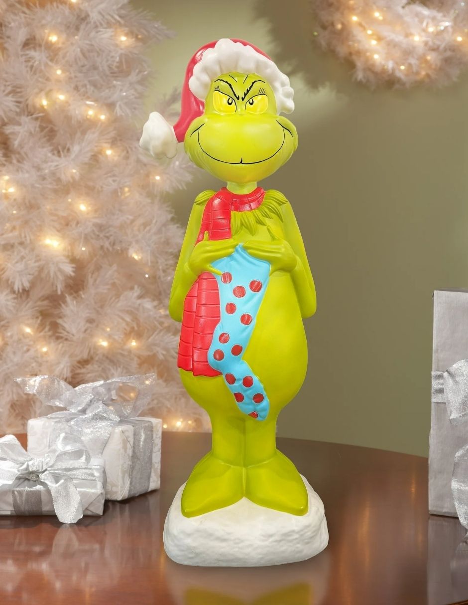 Decoración Navideña LED Moldeada por Soplado Grinch – Exterior 91 cm