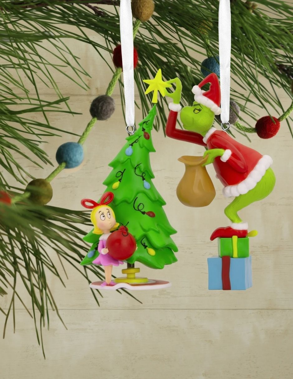 Adornos Navideños Hallmark Grinch y Cindy-Lou Who - Juego de 2 Piezas
