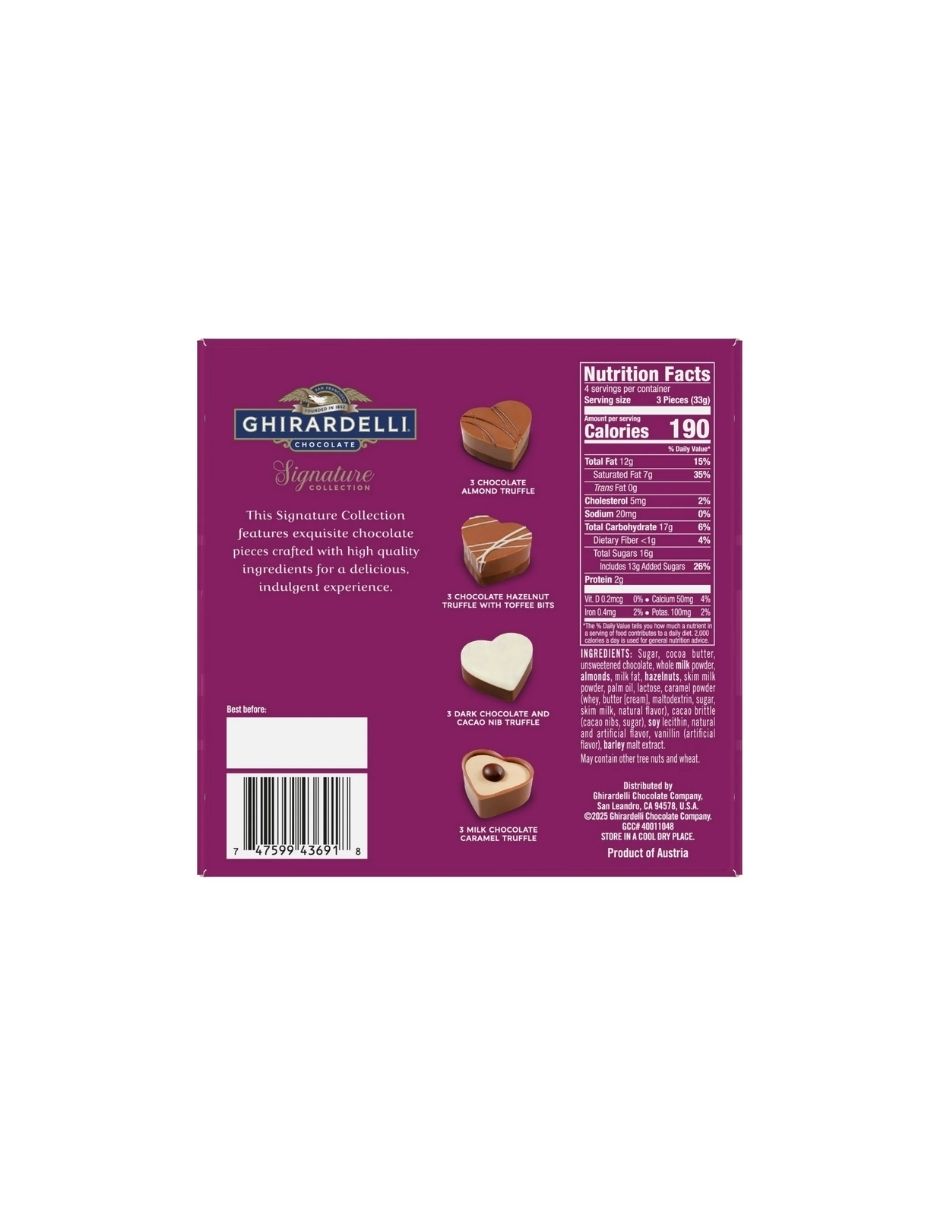 Chocolates Surtidos en Caja de Regalo GHIRARDELLI 132gr